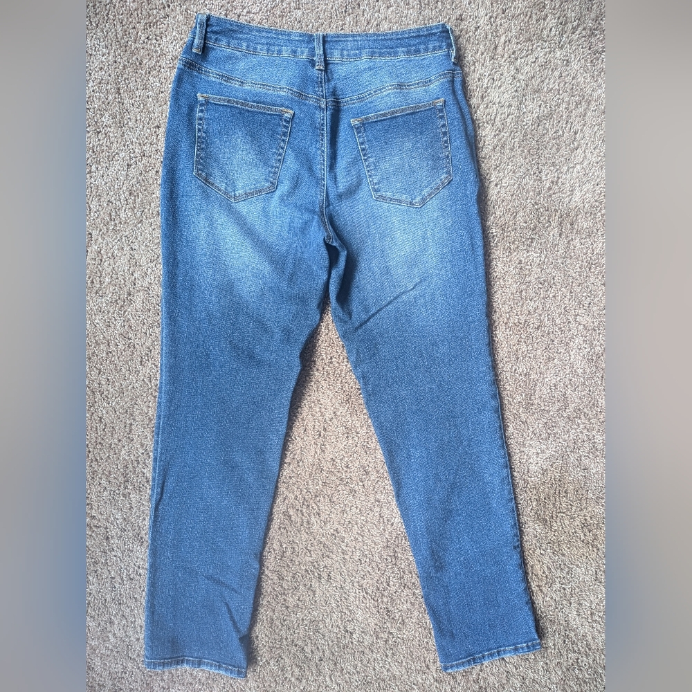 Chicos The Platinum Mid-Rise Stretch Denim Boyfriend Jeans Size 0 - Picture 6 of 10